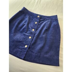 Old Navy Blue Corduroy Mini Skirt Size 0 100% cotton